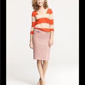 J. Crew Pink Pencil Skirt in Pink Boucle